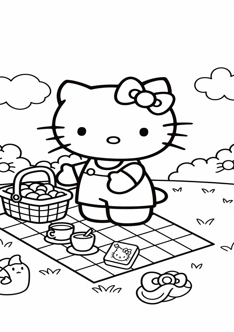 Hello Kitty - Coloring Page 323