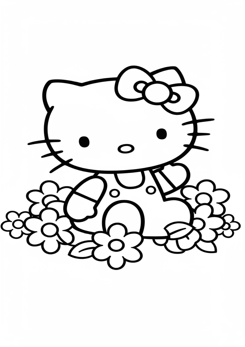 Hello Kitty - Coloring Page 77