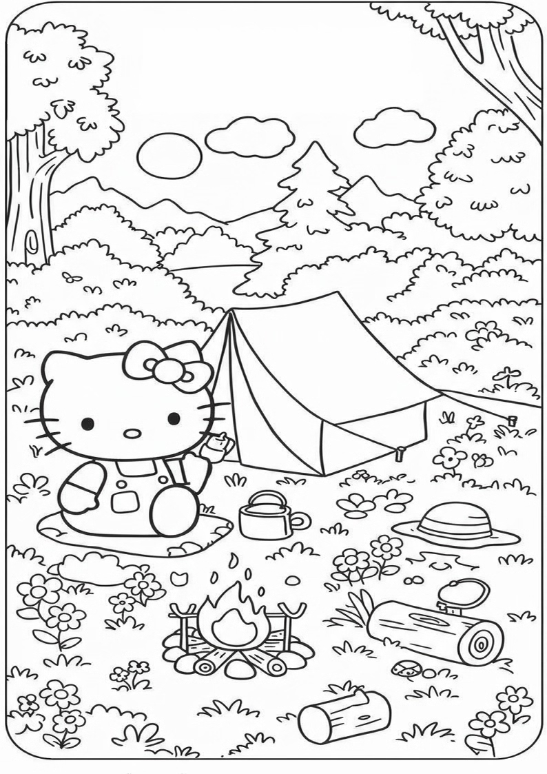 Hello Kitty - Coloring Page 321