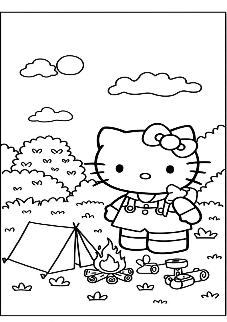 Hello Kitty - Coloring Page 60