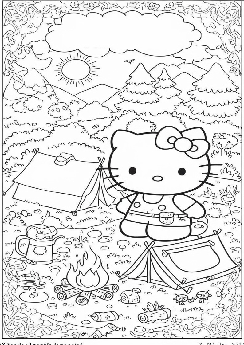Hello Kitty - Coloring Page 320
