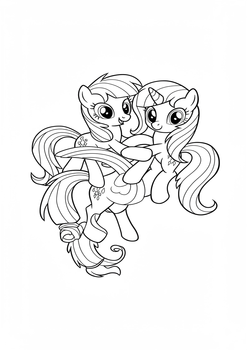 Mane Six Coloring Pages 18