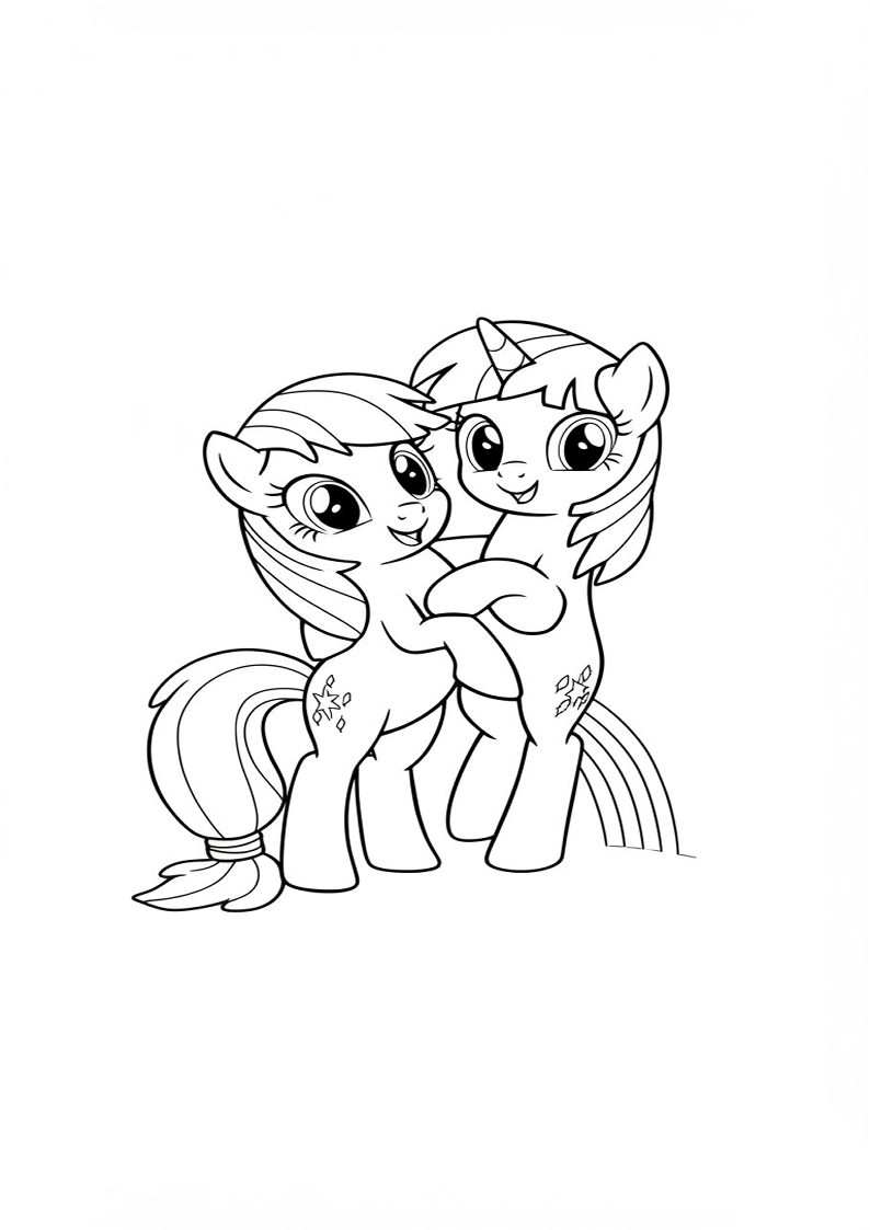 Mane Six Coloring Pages 19