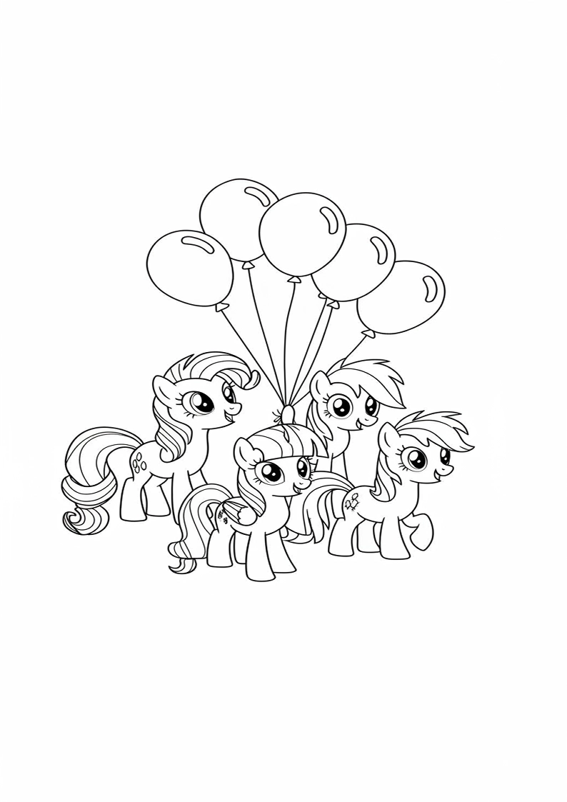 Mane Six Coloring Pages 23