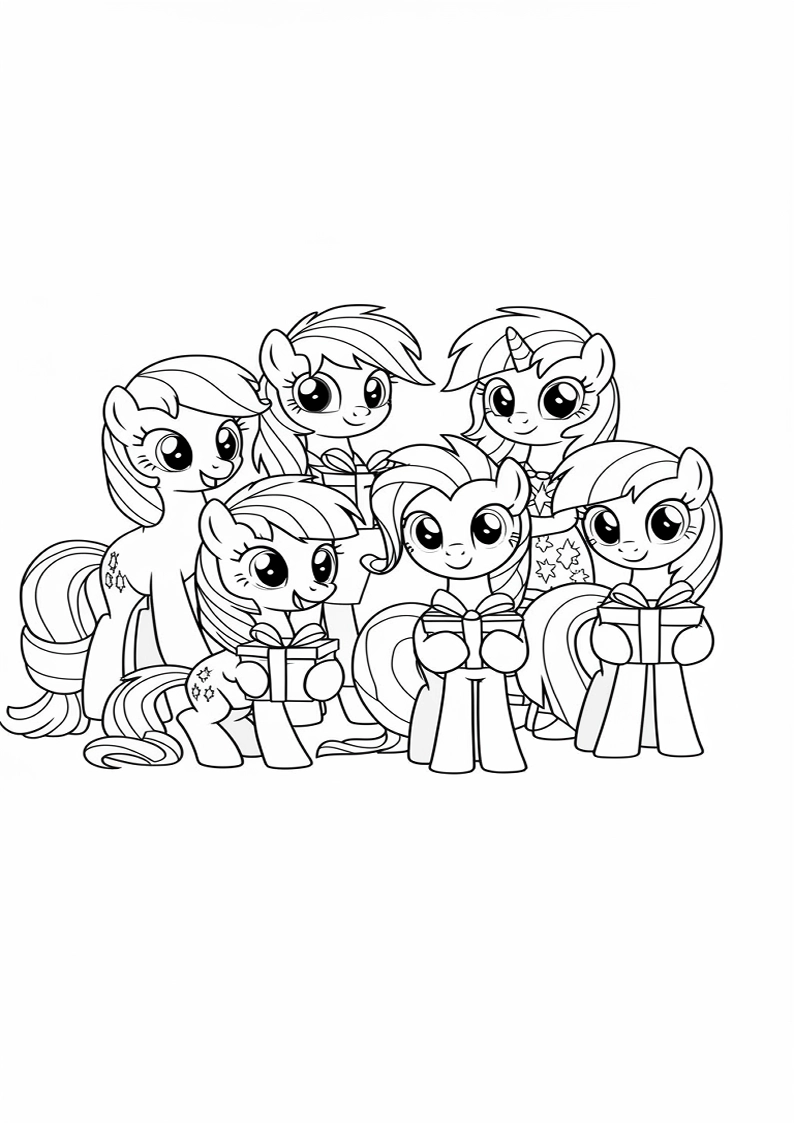 Mane Six Coloring Pages 25