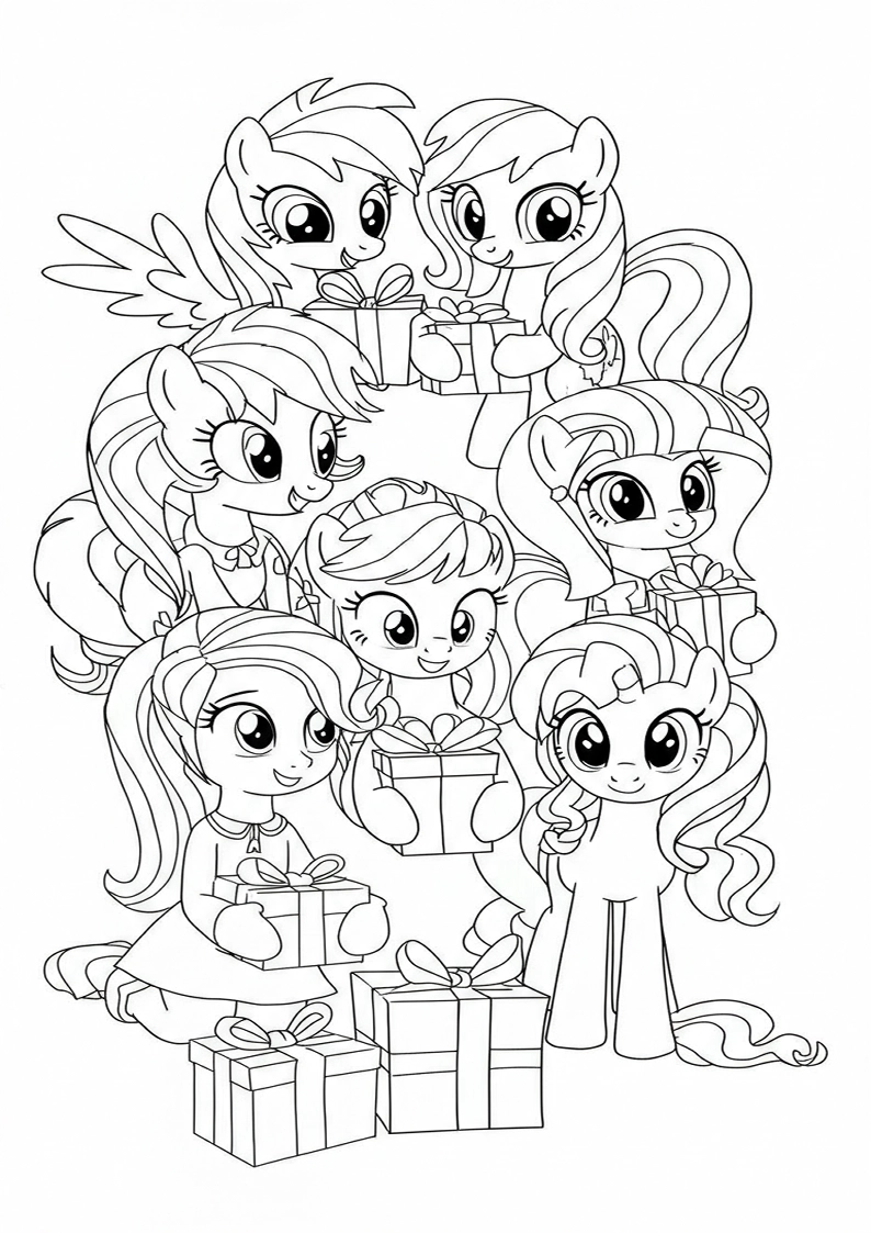 Mane Six Coloring Pages 27