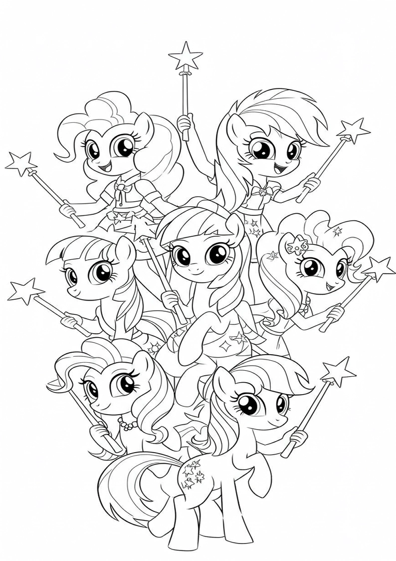 Mane Six Coloring Pages 28