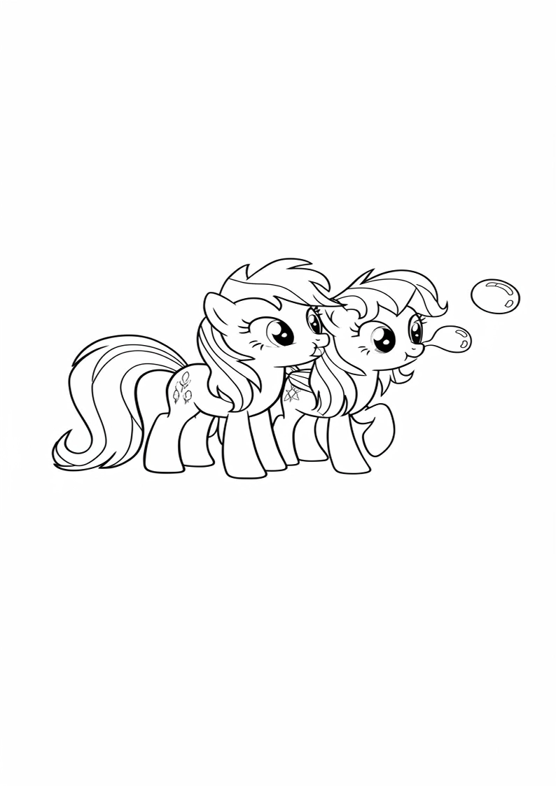 Mane Six Coloring Pages 4