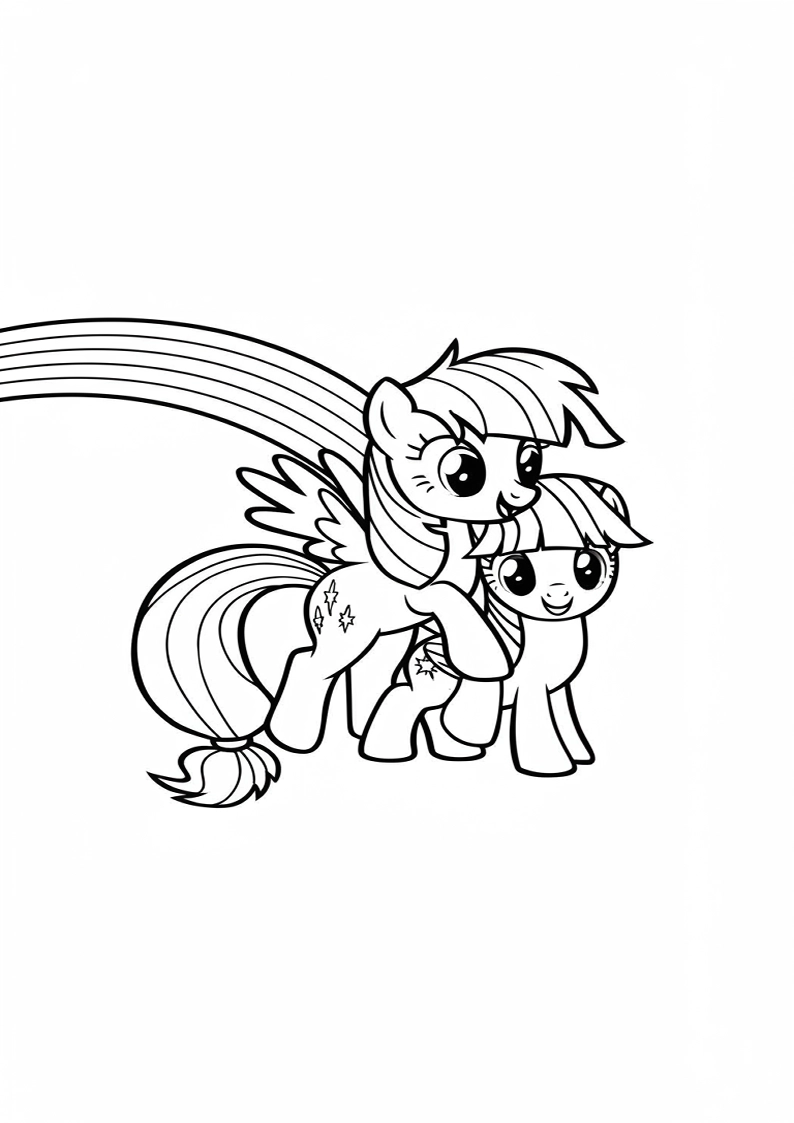 Mane Six Coloring Pages For Kids And Adults 102