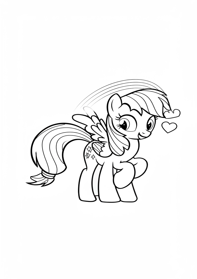 Mane Six Coloring Pages For Kids And Adults 103