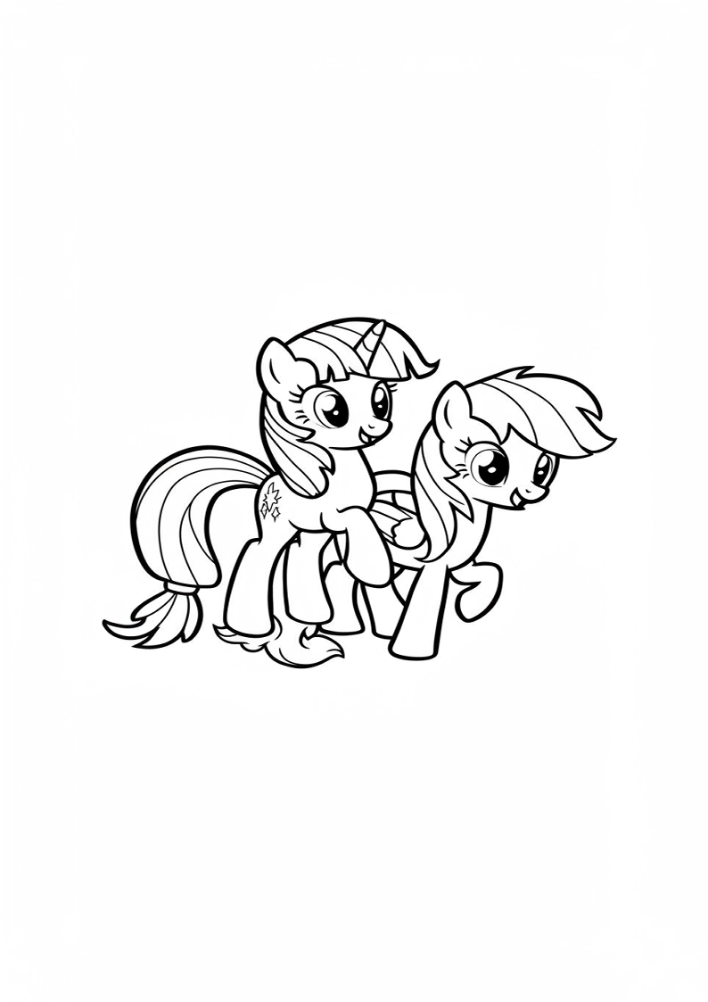 Mane Six Coloring Pages For Kids And Adults 104