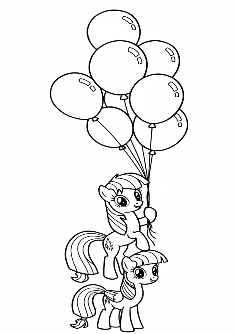 Mane Six Coloring Pages For Kids And Adults 106