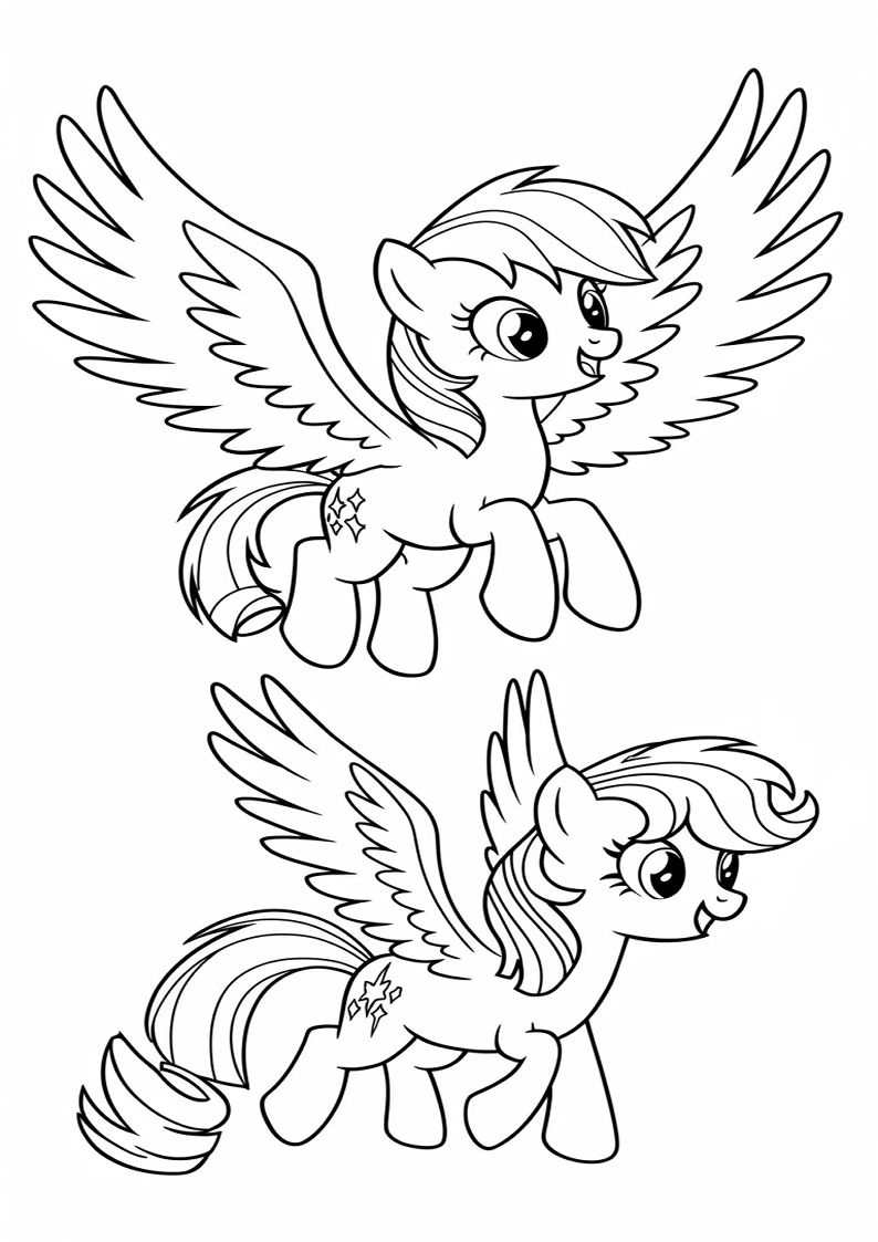 Mane Six Coloring Pages For Kids And Adults 99