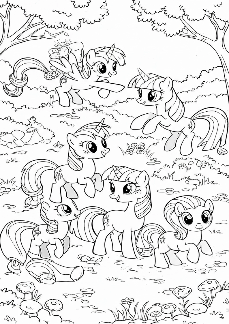 Mane Six Coloring Sheet 116
