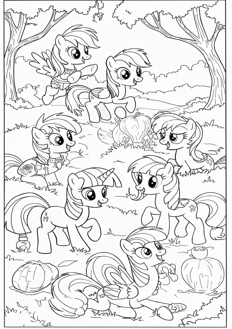 Mane Six Coloring Sheet 118