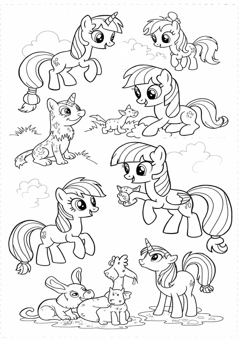 Mane Six Coloring Sheet 121
