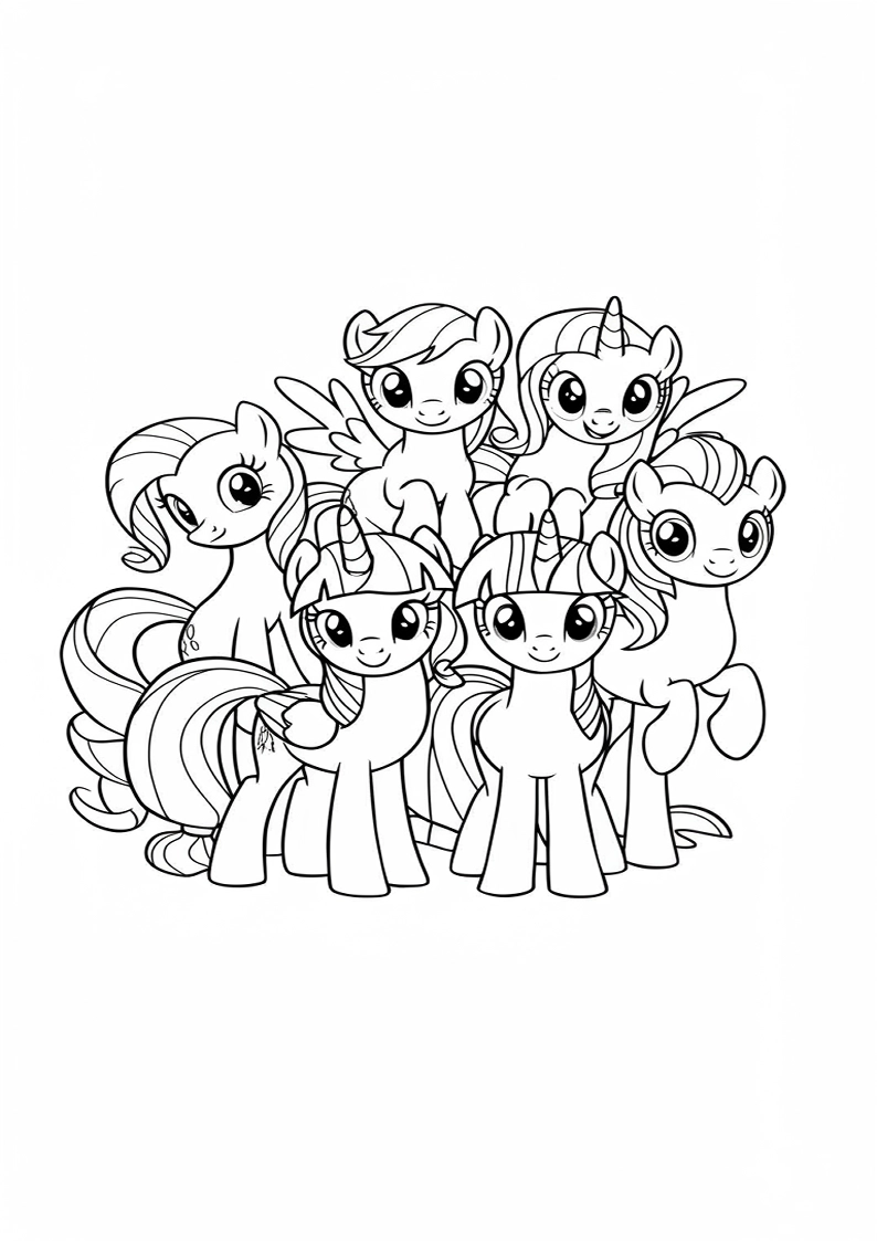 Mane Six Coloring Sheet 126