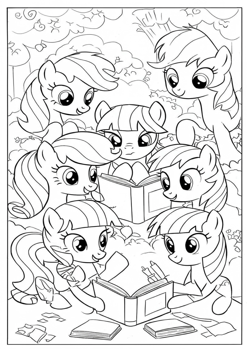 Mane Six Coloring Sheet 127