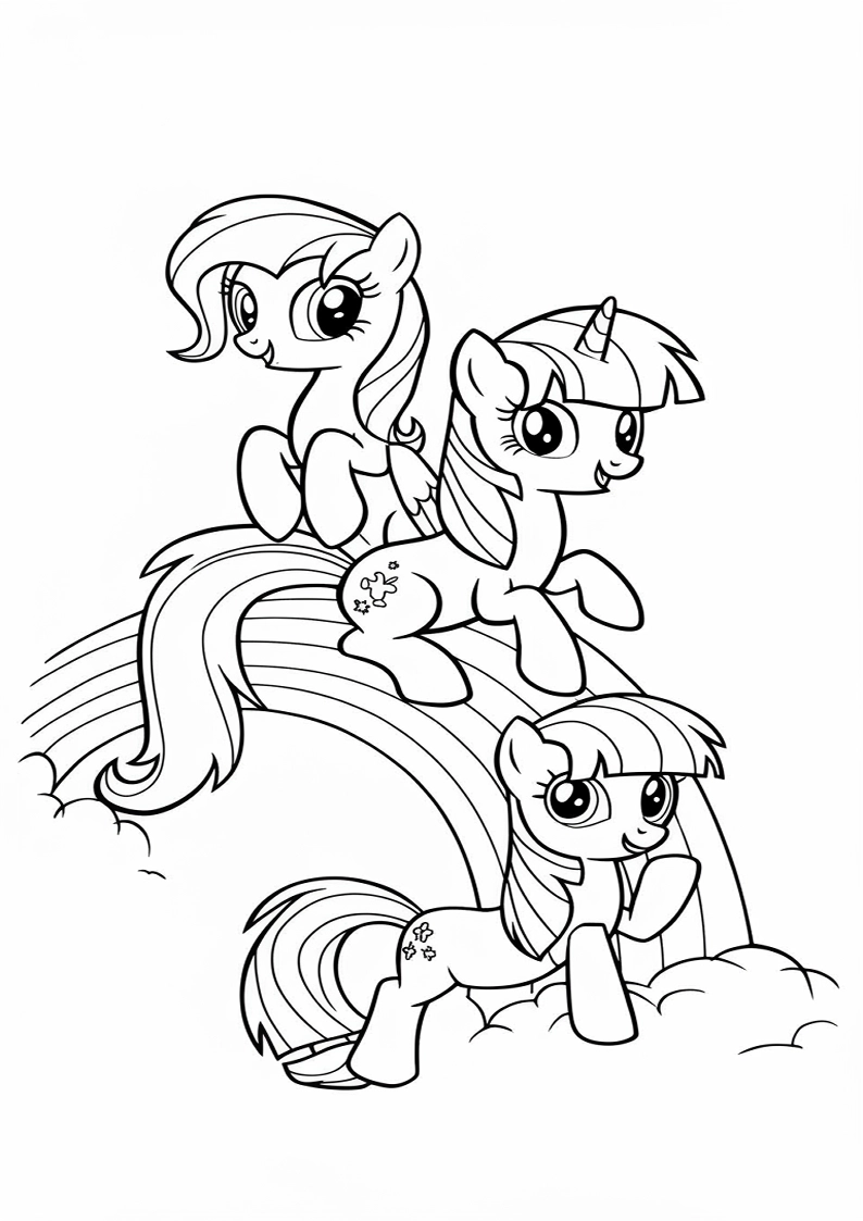 Mane Six Coloring Sheet 128