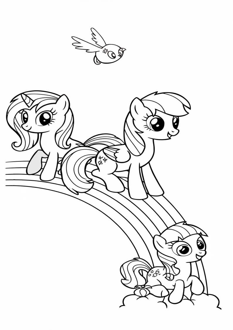 Mane Six Coloring Sheet 129