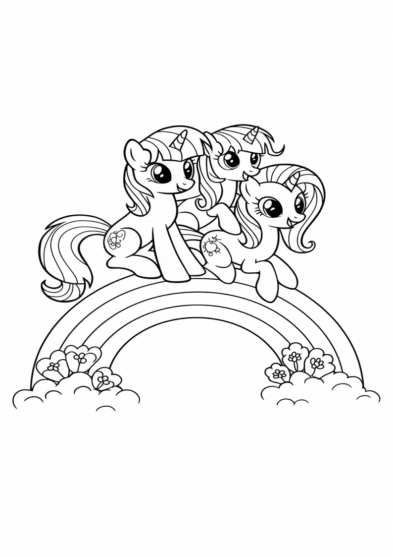 Mane Six Coloring Sheet 130