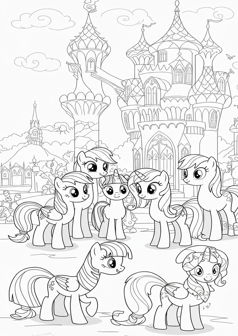Mane Six Coloring Sheet 138