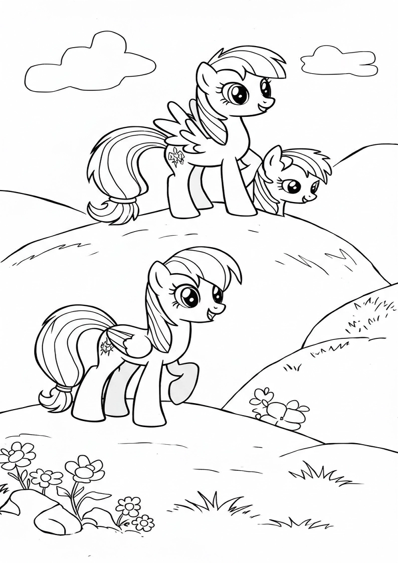 Mane Six Coloring Sheet 140