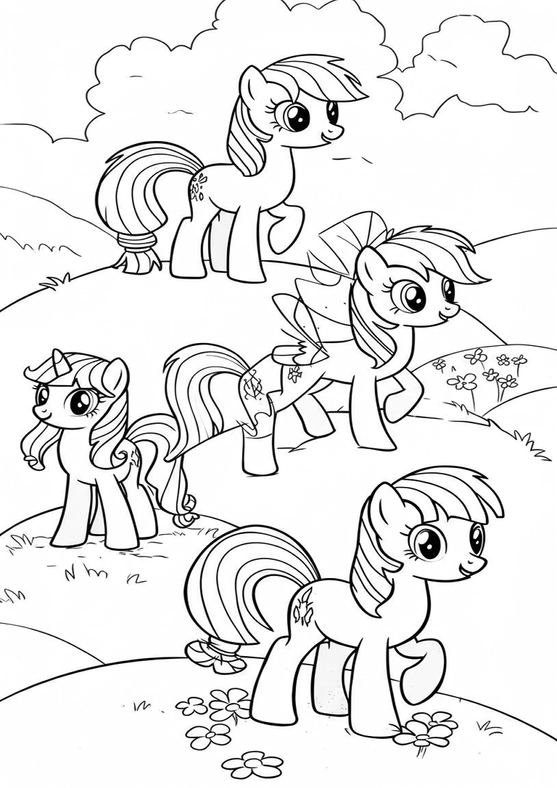 Mane Six Coloring Sheet 141