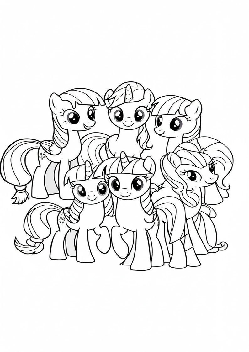 Mane Six Coloring Sheet 142