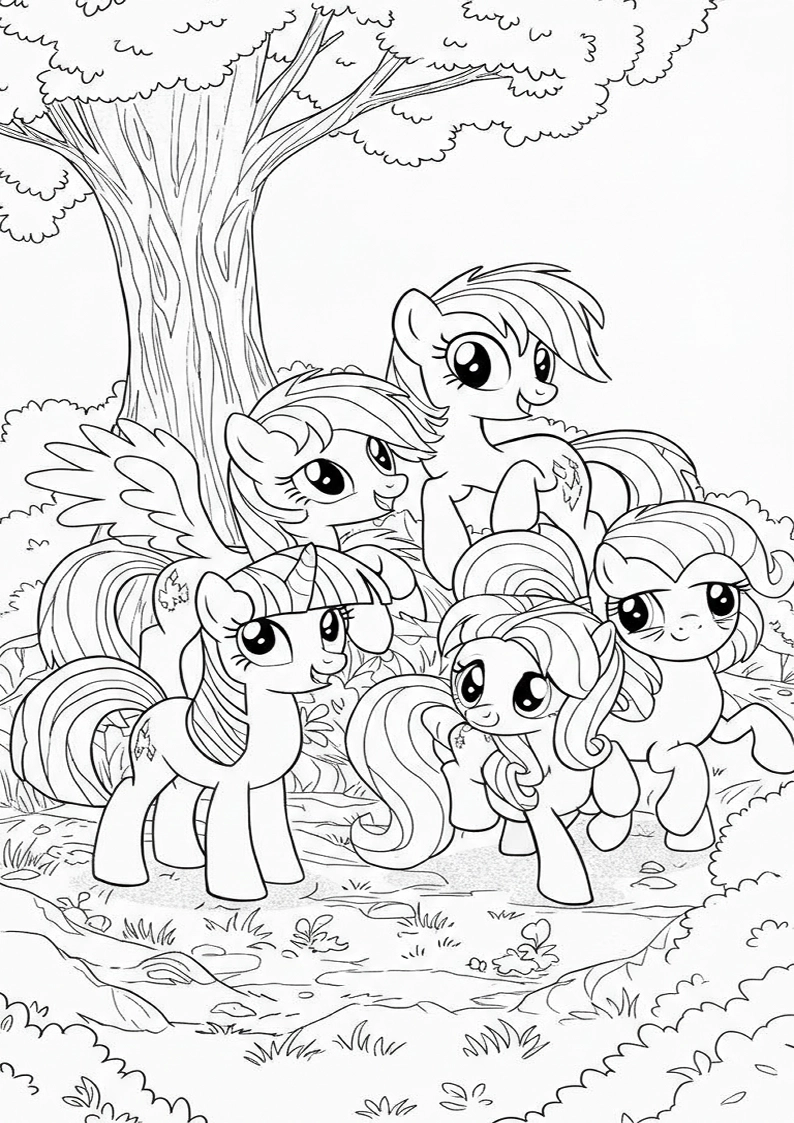 Mane Six Coloring Sheet 143