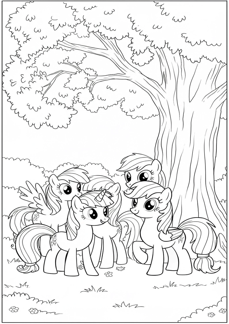 Mane Six Colouring Pages 65
