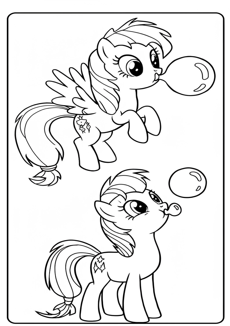 Mane Six Colouring Pages 83