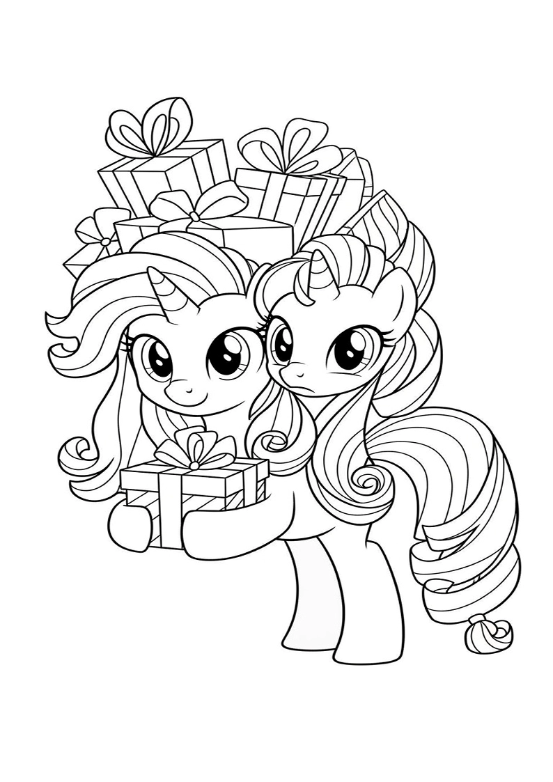 Mane Six Picture Coloring Pages 174