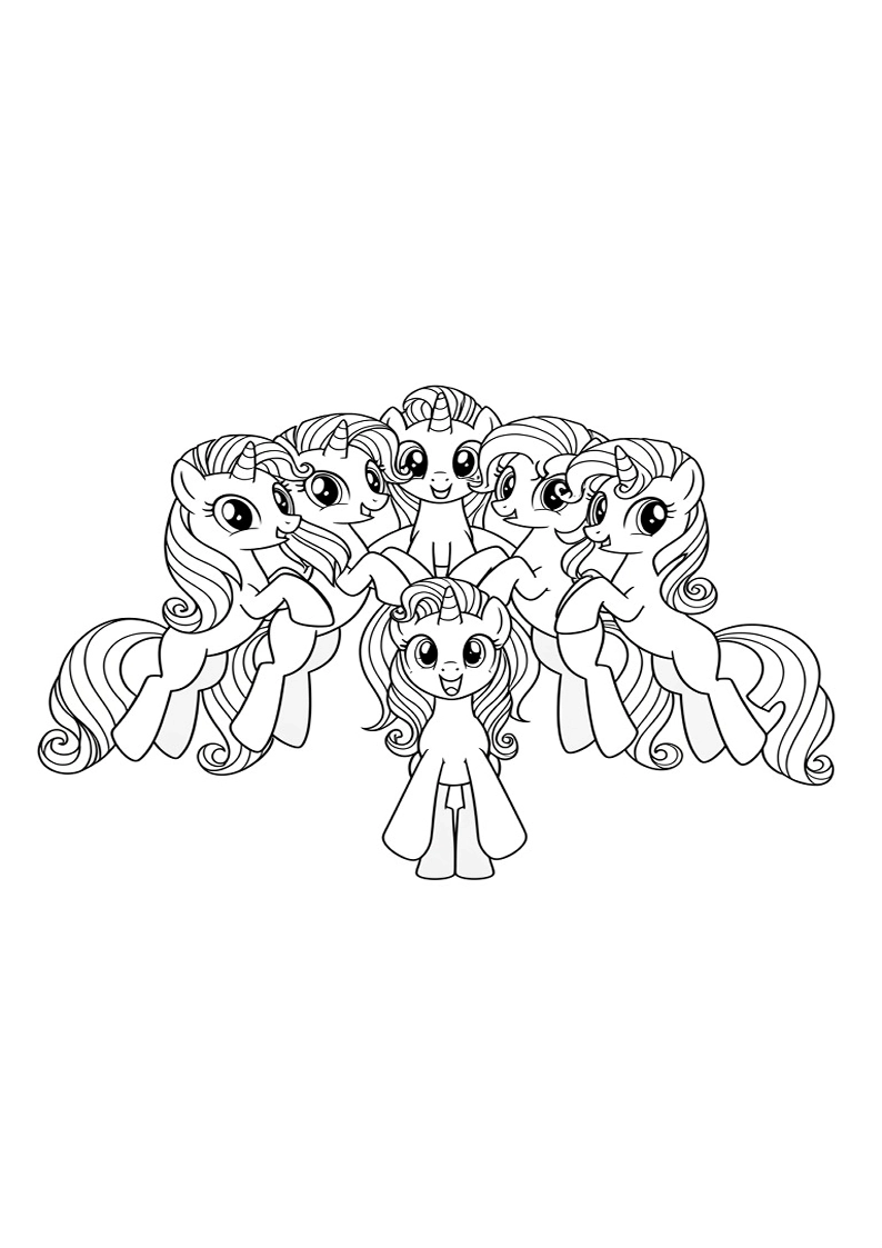 Mane Six Picture Coloring Pages 185