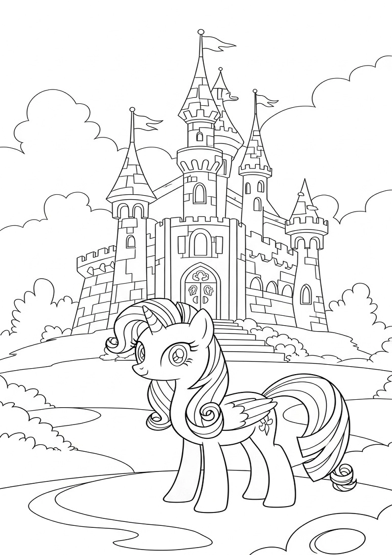 Mane Six Picture Coloring Pages 187