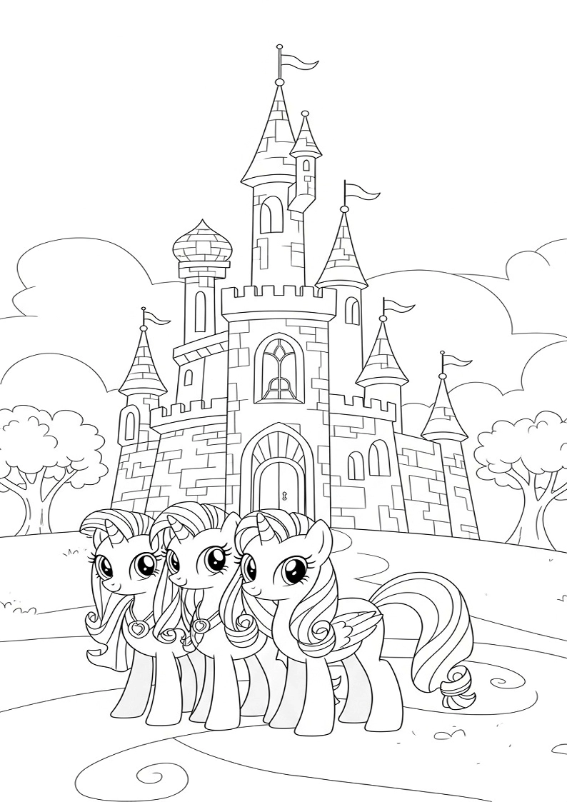 Mane Six Picture Coloring Pages 188