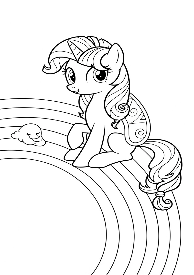 Mane Six Picture Coloring Pages 190
