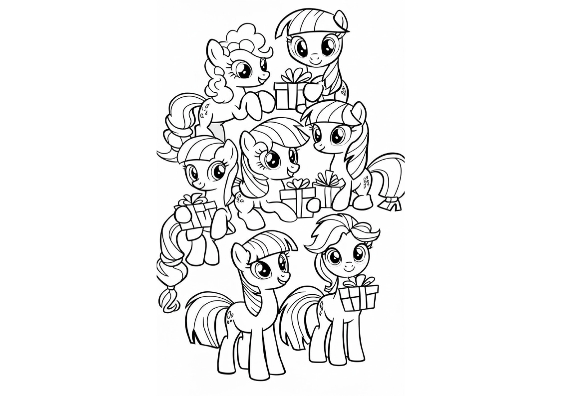 Free Coloring Pages 15 Mane Six3122