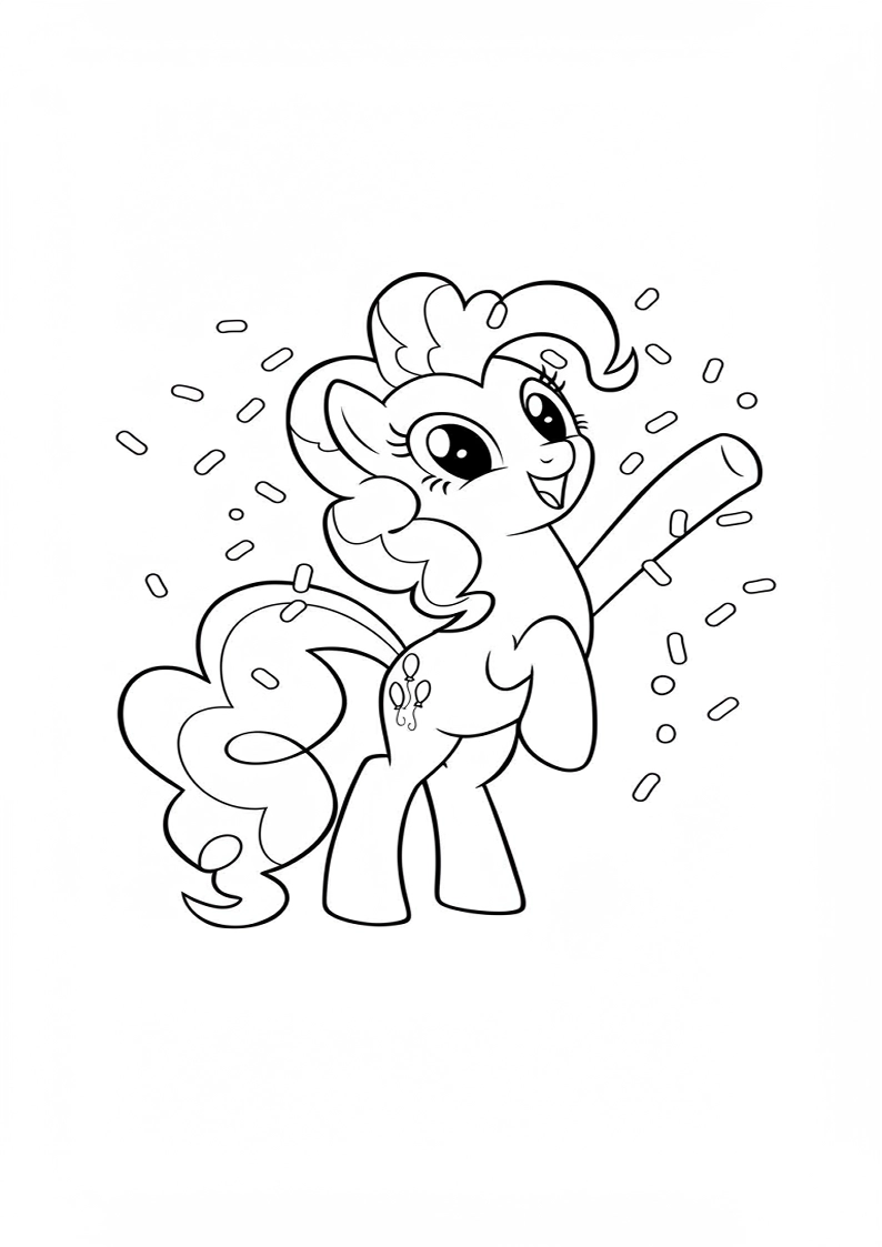 Pinkie Pie My Little Pony Coloring Pages 12