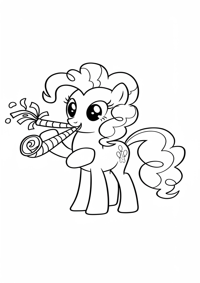 Pinkie Pie My Little Pony Coloring Pages 19