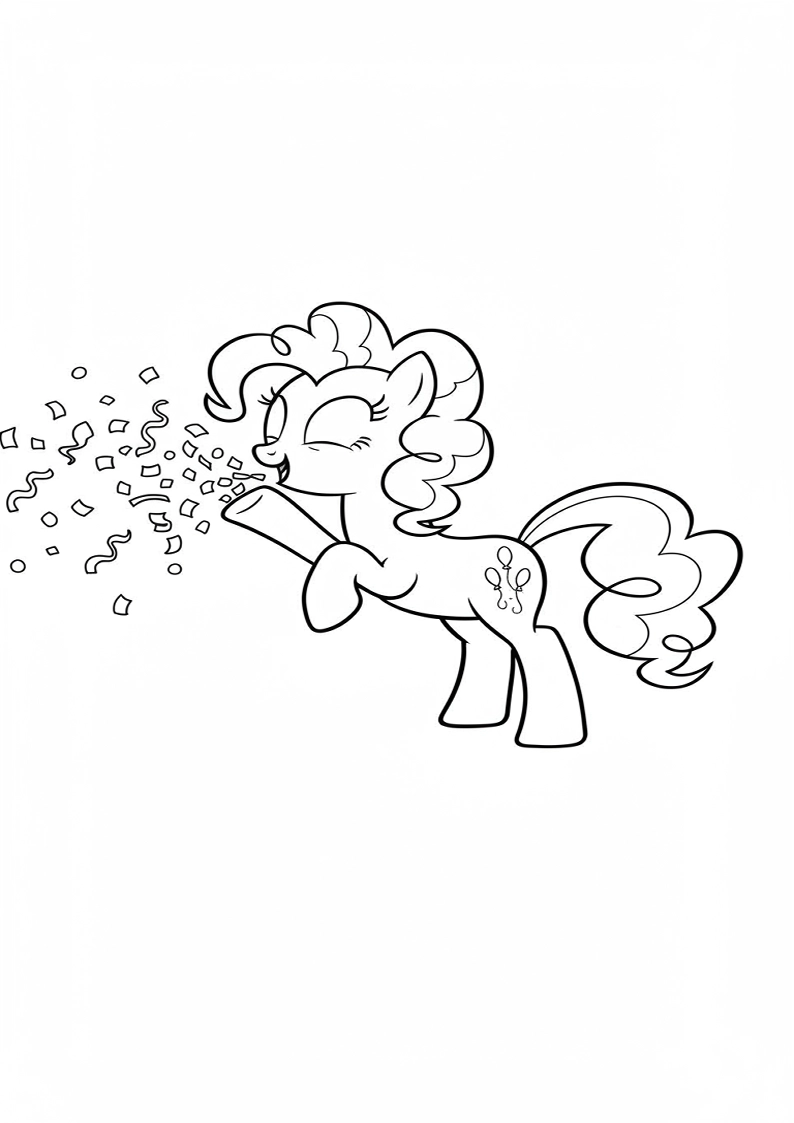 Pinkie Pie My Little Pony Coloring Pages 4