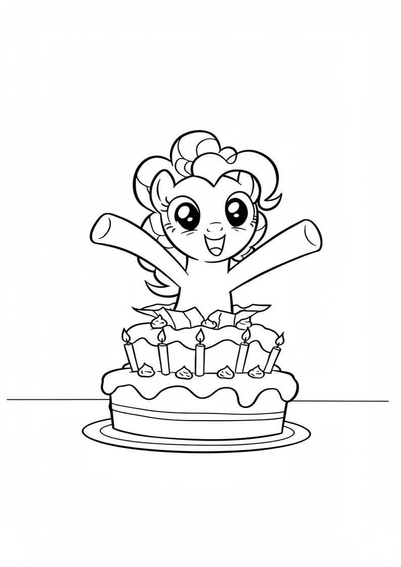 Pinkie Pie My Little Pony Coloring Pages For Kids And Adults 106