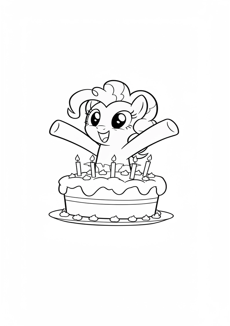 Pinkie Pie My Little Pony Coloring Pages For Kids And Adults 107