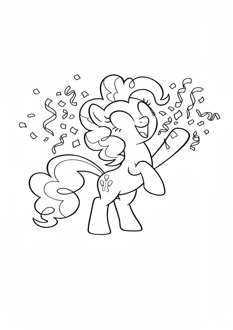 Pinkie Pie My Little Pony Coloring Pages For Kids And Adults 108