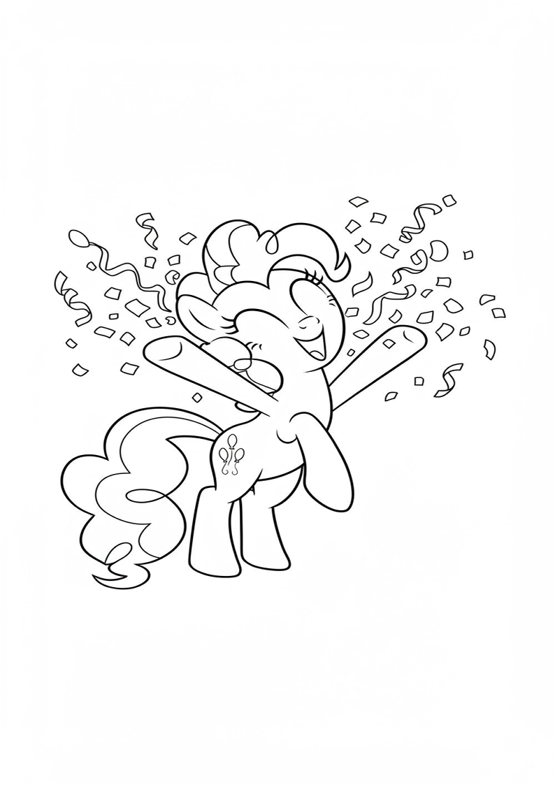 Pinkie Pie My Little Pony Coloring Pages For Kids And Adults 109