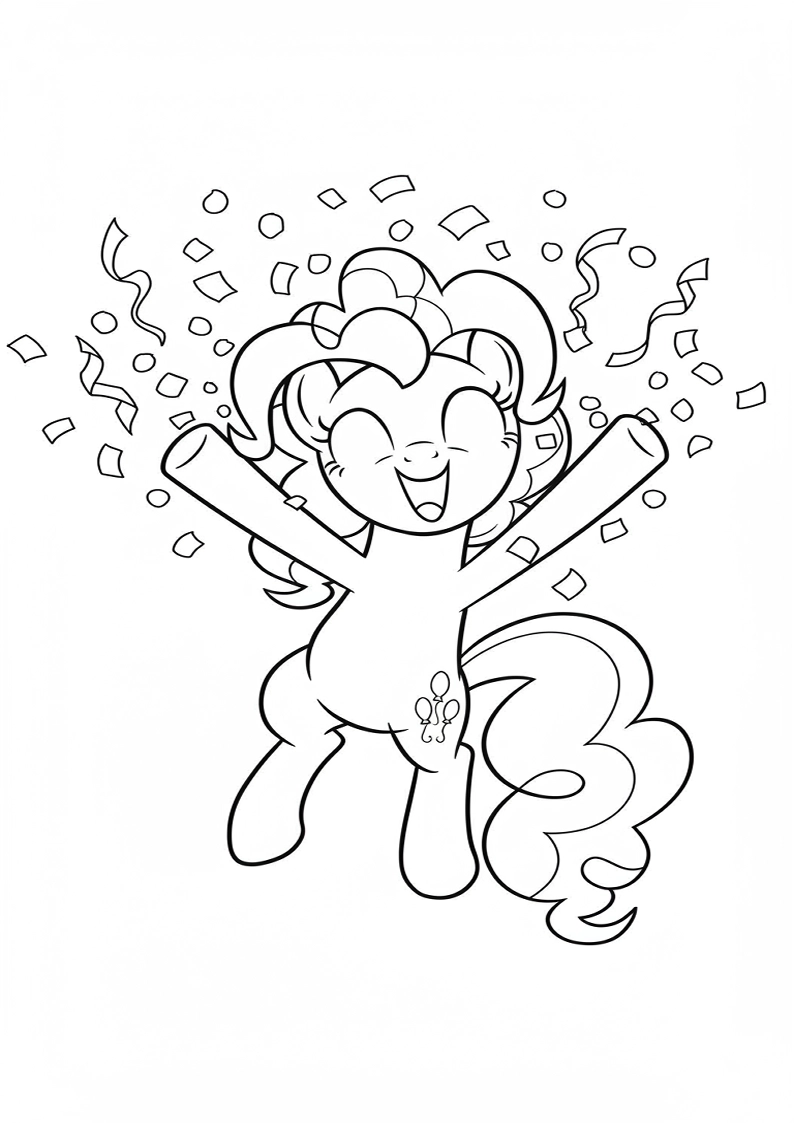 Pinkie Pie My Little Pony Coloring Pages For Kids And Adults 111