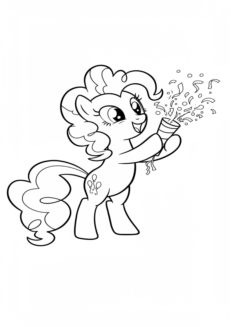 Pinkie Pie My Little Pony Coloring Pages For Kids And Adults 112