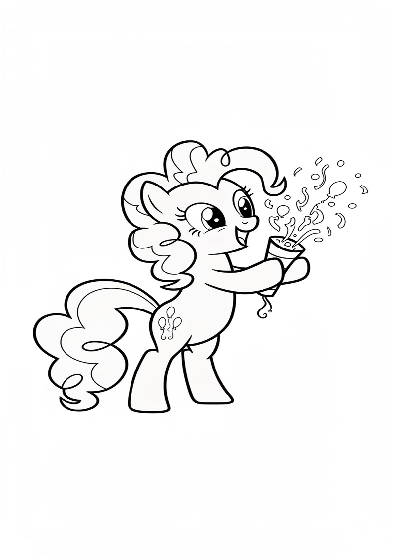 Pinkie Pie My Little Pony Coloring Pages For Kids And Adults 114