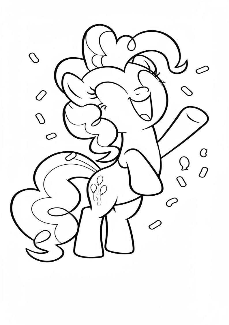 Pinkie Pie My Little Pony Coloring Pages For Kids And Adults 124