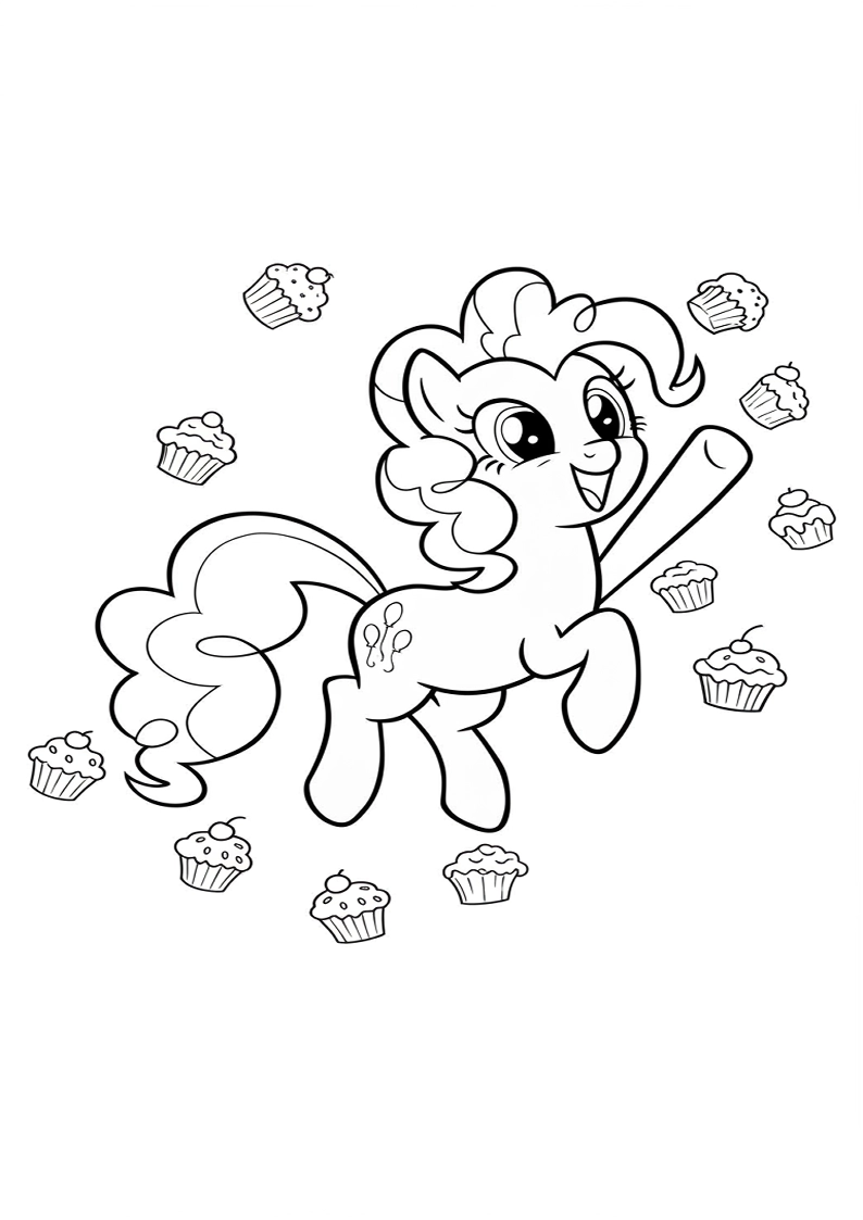 Pinkie Pie My Little Pony Coloring Pages For Kids And Adults 128